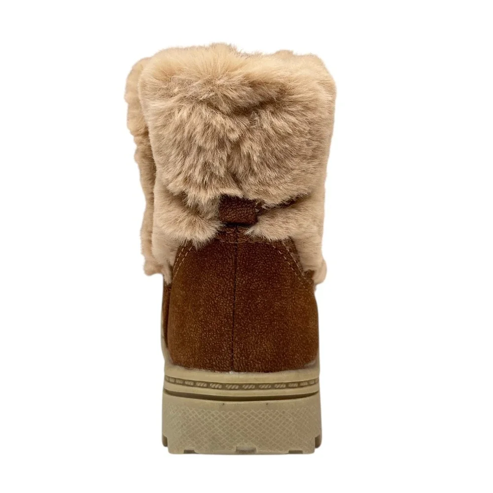 Carter's Baby Girls Faux Fur Warm‎ Winter Boots Size 5 Tan-Brown Lightweight